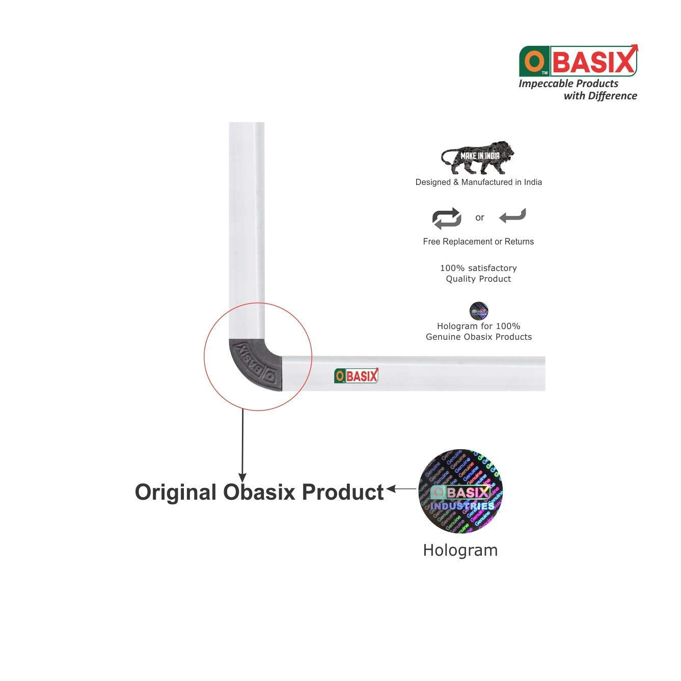 OBASIX® Superior Series White Board 4x6 Feet (Non-Magnetic) | Heavy Aluminium Frame Natural Finesse SWB120180