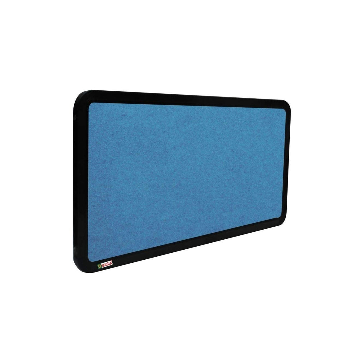 OBASIX® Superior Series Pin-up Bulletin Notice Board (1x2) Feet Turquoise Blue for School College Offices  | Powder Coated Black Frame SPBPCBTB3060