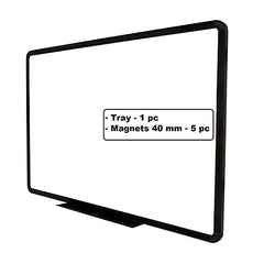 OBASIX® Superior Series Whiteboard 4x8 Feet (Magnetic) | Power Black Coated Aluminium Frame SMWBPCB120240