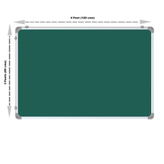 OBASIX® Classic Series Green Chalk Board 3x4 Feet (Non-Magnetic) | Aluminium Frame CGCB90120