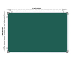 OBASIX® Classic Series Green Chalk Board 3x4 Feet (Magnetic) | Aluminium Frame CGCBM90120