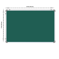 OBASIX® Classic Series Green Chalk Board 1x2 Feet (Magnetic) | Aluminium Frame CGCBM3060