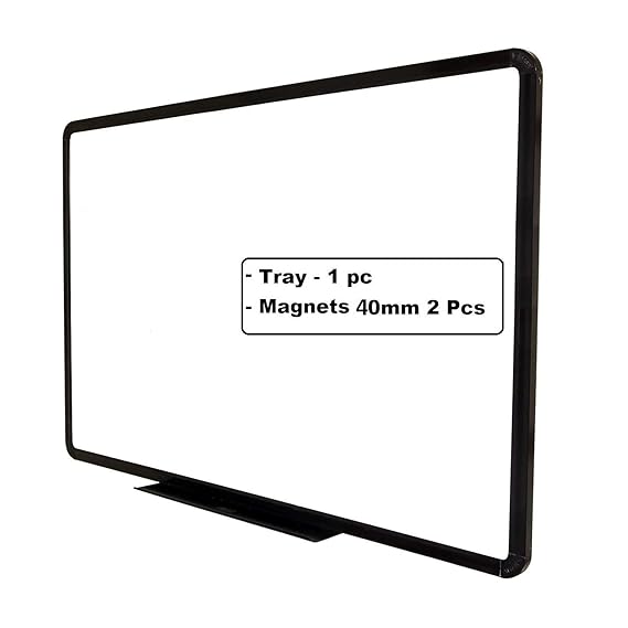 OBASIX® Superior Series White Board 2x3 Feet Magnetic | Heavy Aluminium Frame Black SMWBPCB6090