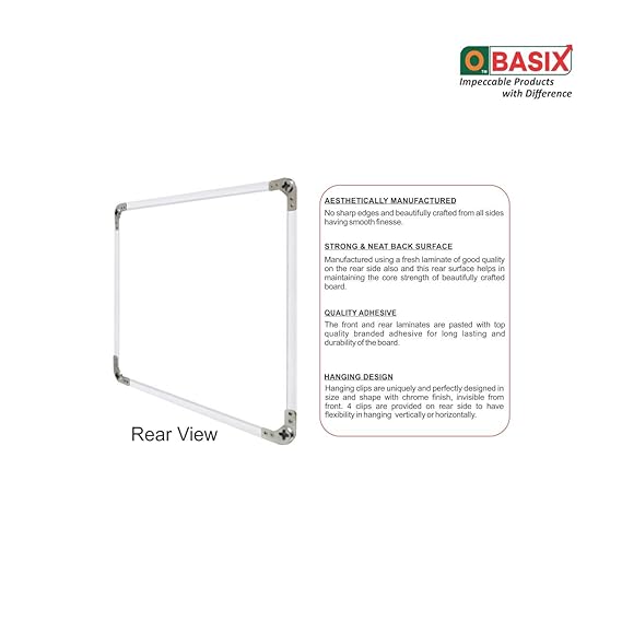 OBASIX® White Board Non-Magnetic (1x2 Feet) Superior Series 1 Tray 1 Duster