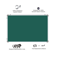 OBASIX® Classic Series Green Chalk Board 1.5x2 Feet (Non-Magnetic) | Aluminium Frame CGCB4560