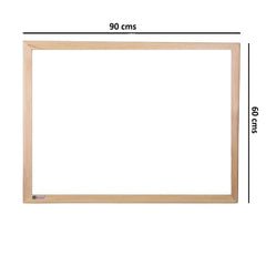 OBASIX® White Board 2x3 feet (Non-Magnetic) | Natural Finesse Pine Wood PWWB6090