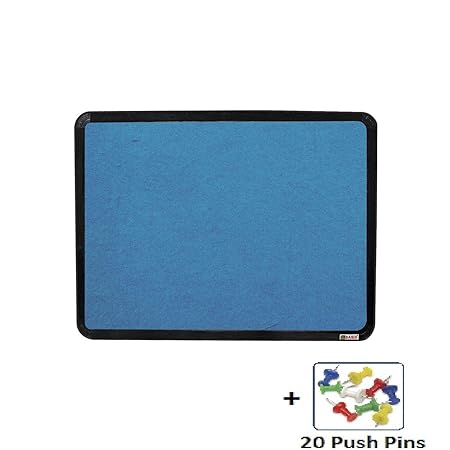 OBASIX® Superior Series Pin-up Bulletin Notice Board (3x4 Feet) Turquoise Blue for School College Offices  | Powder Coated Black Frame SPBPCBTB90120