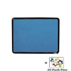 OBASIX® Superior Series Pin-up Bulletin Notice Board (2x3 Feet) Turquoise Blue for School College Offices  | Powder Coated Black Frame SPBPCBTB6090