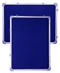 OBASIX® Classic Series Pin Up Bulletin Notice Board (1.5x2Feet) Blue for School College Office | Natural Finesse Aluminium Frame CPBB4560